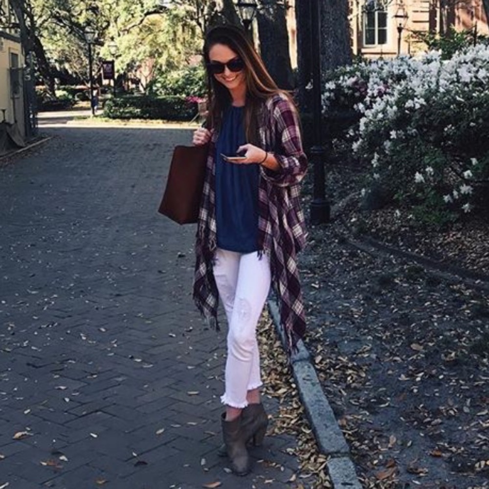Flannel cardigan